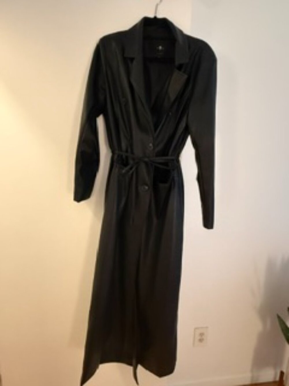 7 For All Mankind Faux Leather Trench Coat